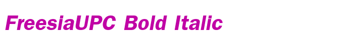 FreesiaUPC Bold Italic